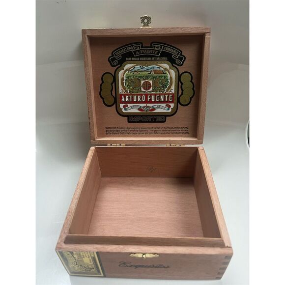 Arturo Fuente Exquisitos Empty Wooden Cigar Box Dominican Republic - Picture 8 of 16